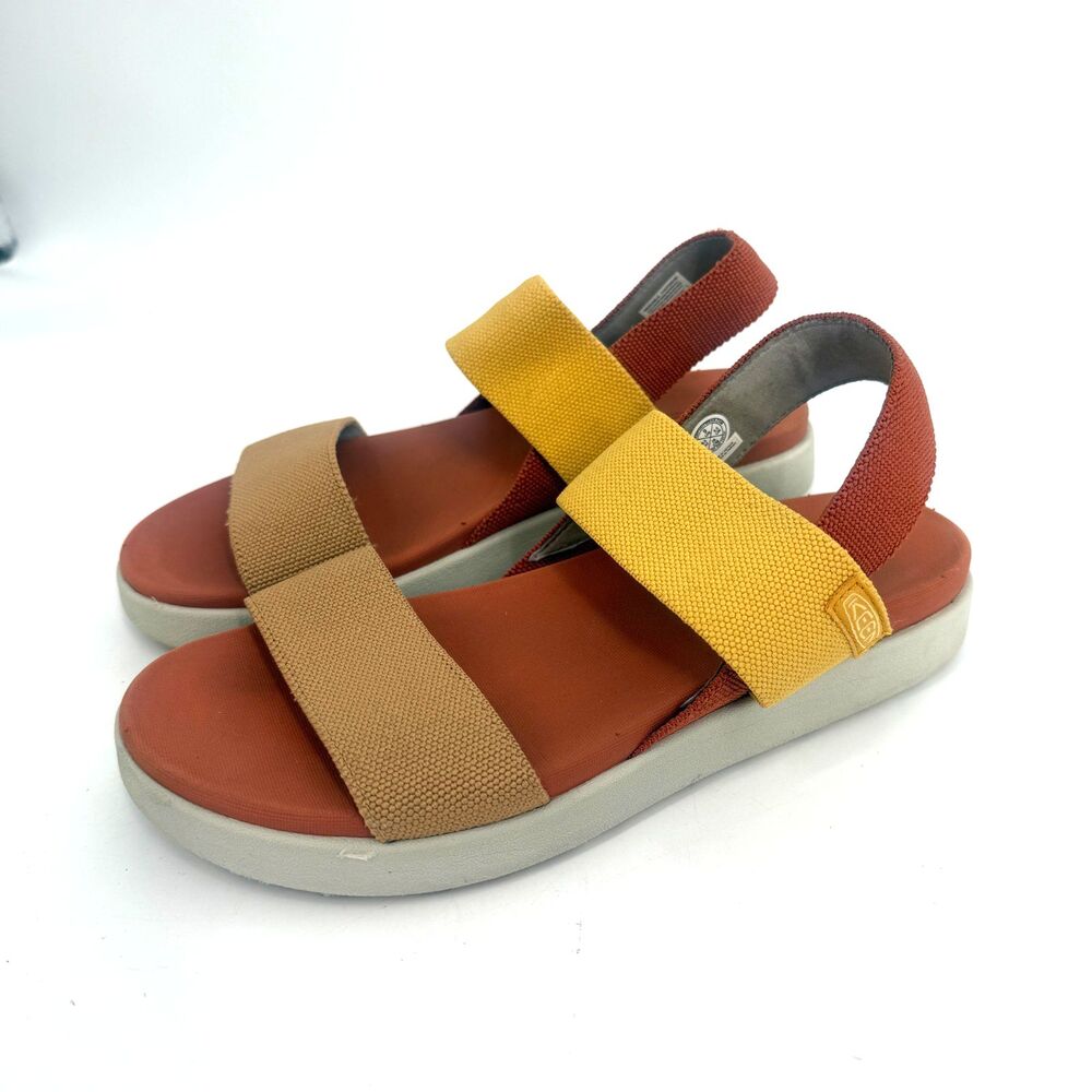 Keen Elle Backstrap Sandal Women’s Size 9 Orange Yellow Resort Outdoor Gorpcore